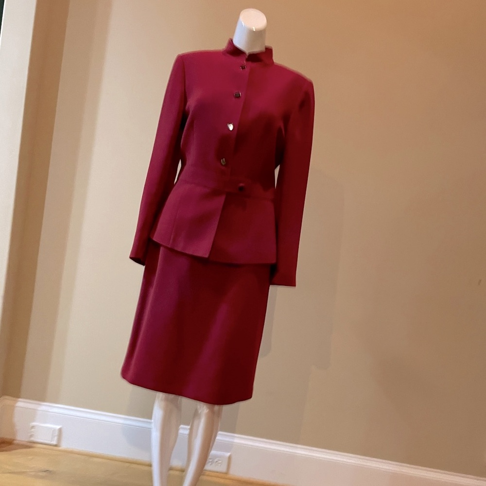 Lovely red suit - great for the office holiday party